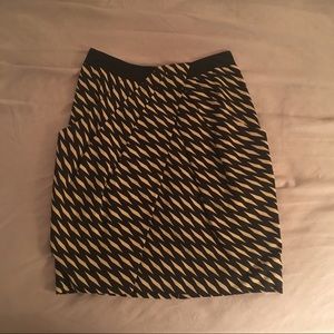 FEI by Anthropologie black & tan pencil skirt